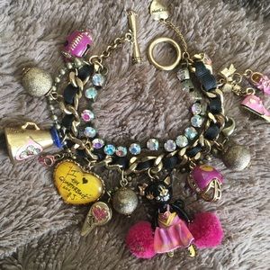 Betsey Johnson Varsity Crush Charm Bracelet